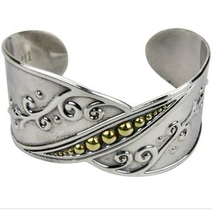 Stunning VTG designer sterling silver  cuff bracelet